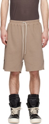 Rick Owens DRKSHDW Taupe Temple Heavy Sweatshirt Long Shorts