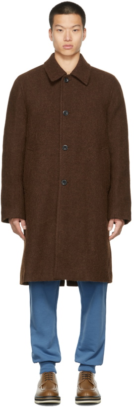 Photo: Dries Van Noten Brown Felted Alpaca Coat