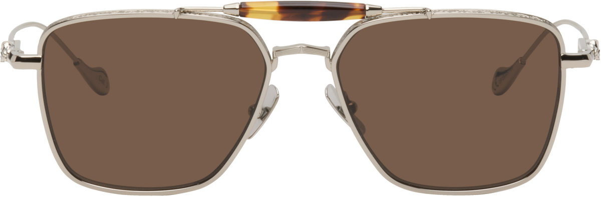 Cutler and Gross Silver The Great Frog Edition Capri Rectangular Sunglasses