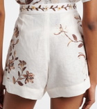 Agua by Agua Bendita Toronjil floral linen shorts