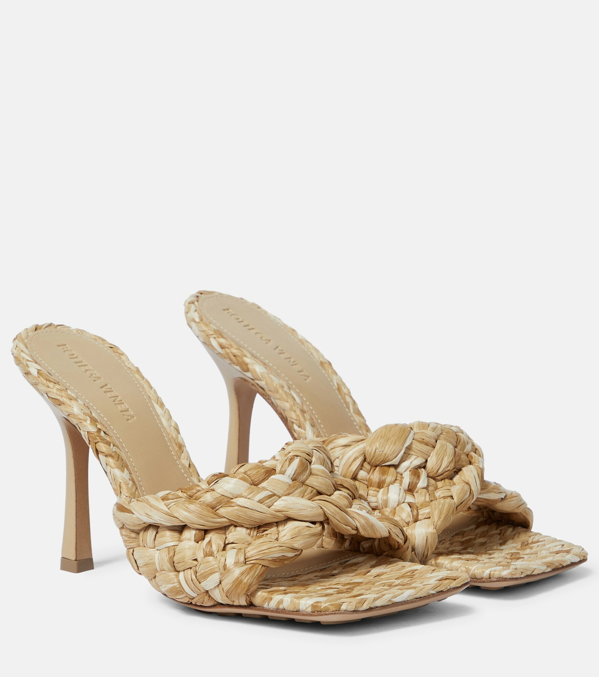 Bottega Veneta - Stretch raffia sandals