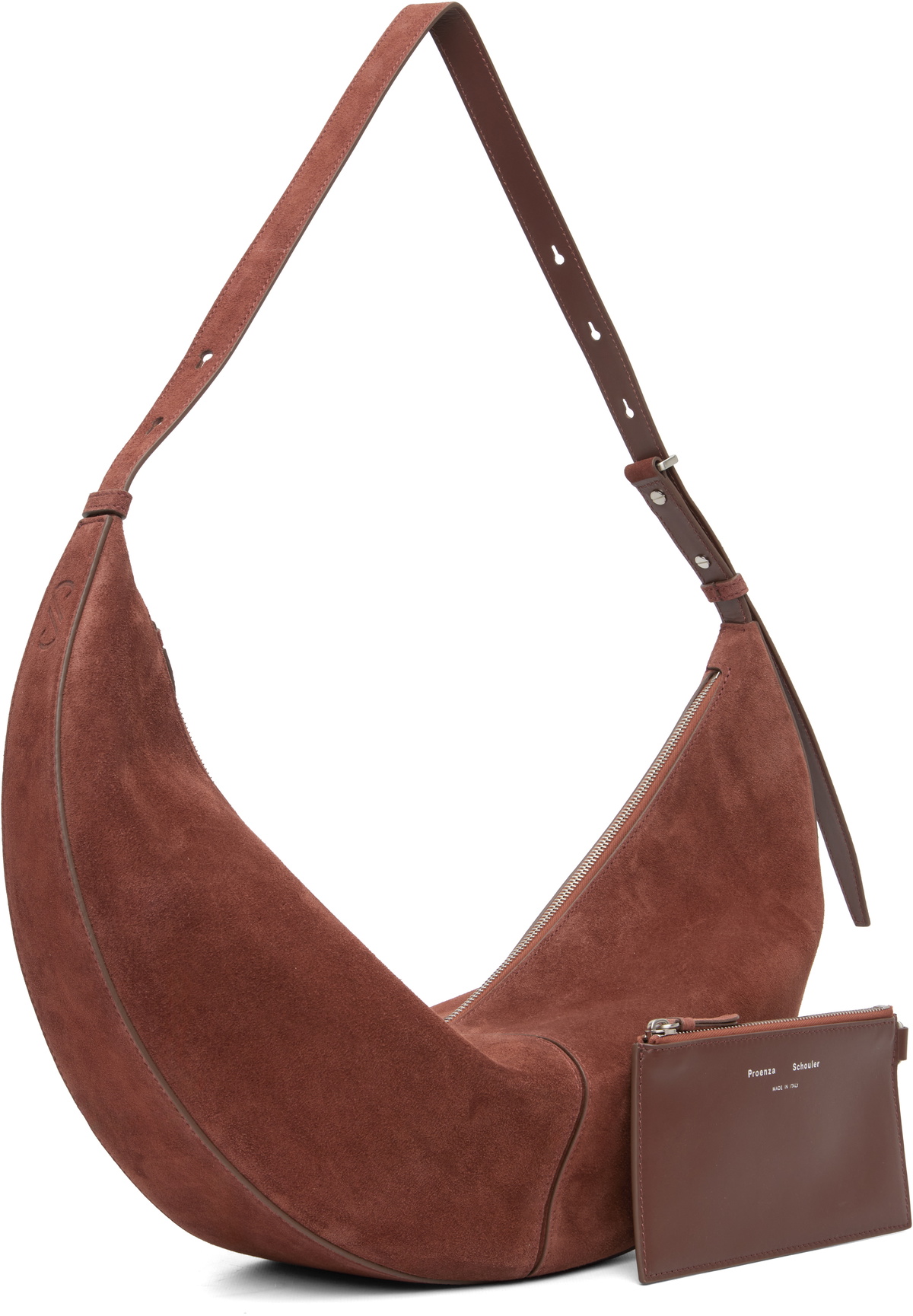 Proenza Schouler Brown Slide Soft Suede Bag