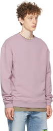 John Elliott Purple Oversized Crewneck Sweatshirt