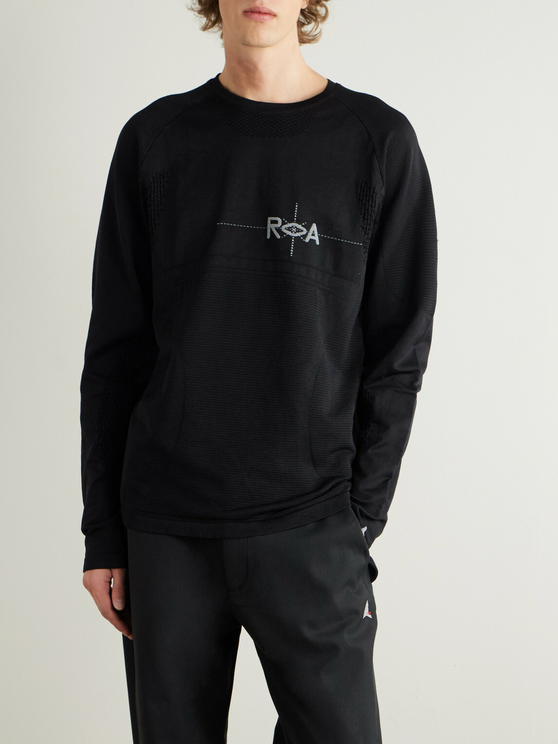 ROA - Logo-Embroidered SENSIL® Breeze T-Shirt - Black