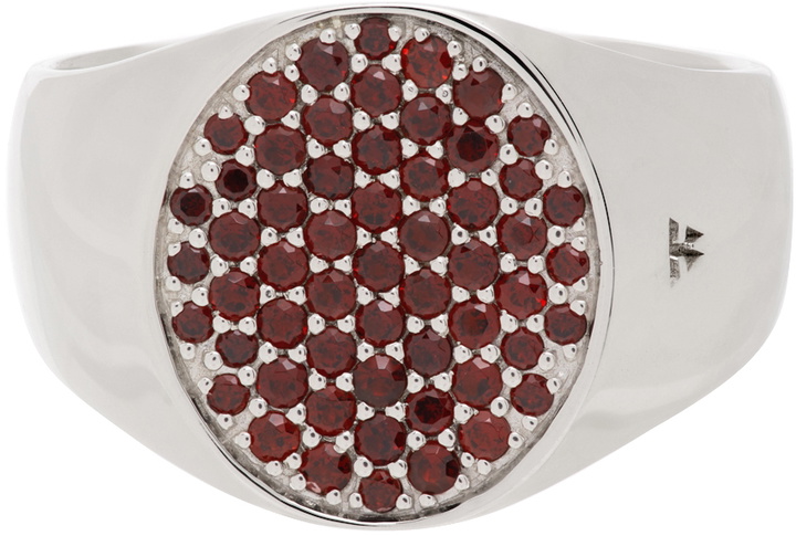 Photo: Tom Wood SSENSE Exclusive Silver Birthstone Garnet Ring