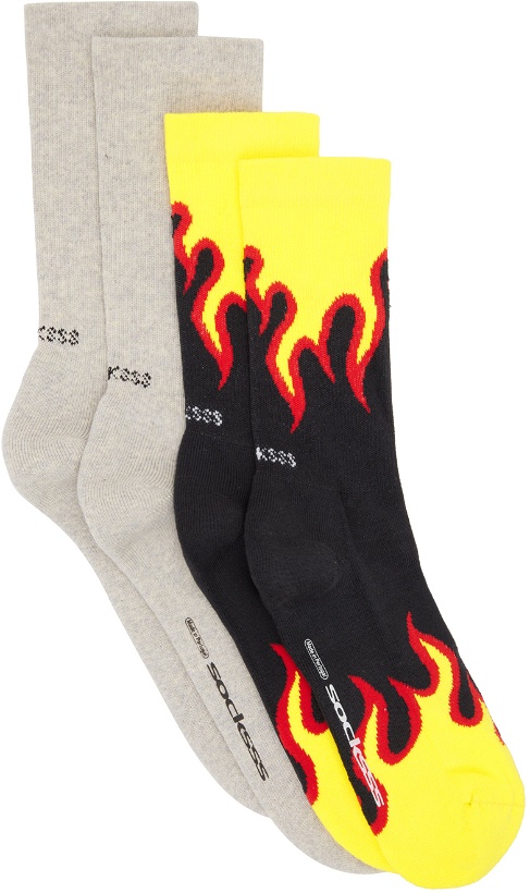 Photo: SOCKSSS Two-Pack Gray & Black Socks