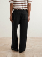 A.PRESSE - Vintage Straight-Leg Cotton Sweatpants - Black