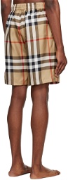 Burberry Beige Vintage Check Shorts