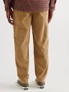 Folk - Assembly Tapered Pleated Cotton-Blend Trousers - Neutrals