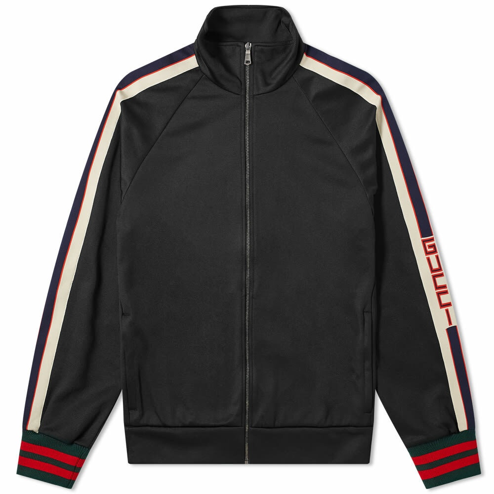 Gucci Men's Taped Logo Track Jacket in Black Gucci