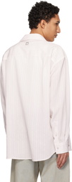 WOOYOUNGMI White & Pink Striped Shirt