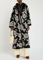 Forte_forte Embroidered Velvet Coat Black
