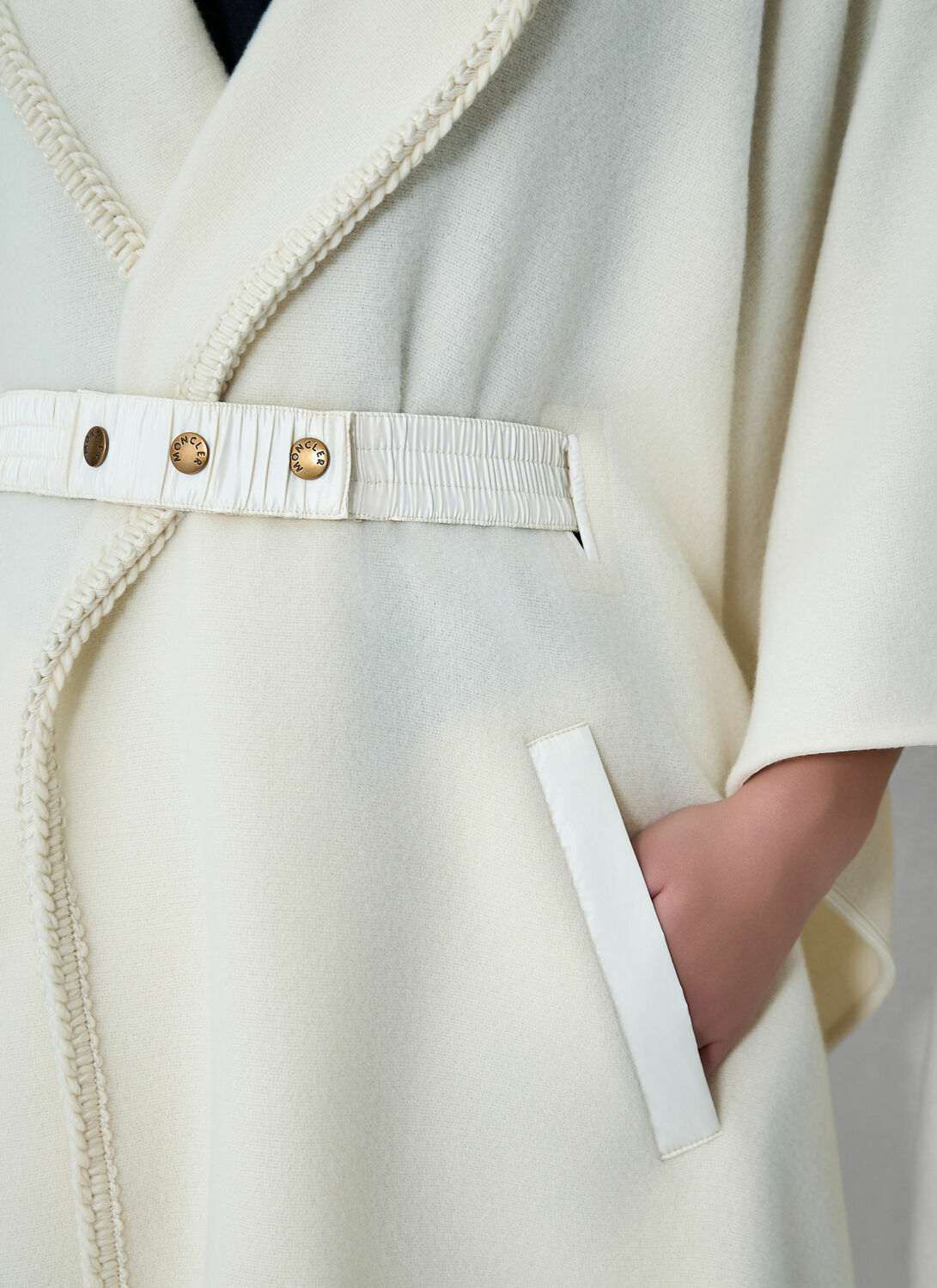 Moncler Belted Fringe Cape