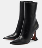 Amina Muaddi Giorgia 95 leather ankle boots