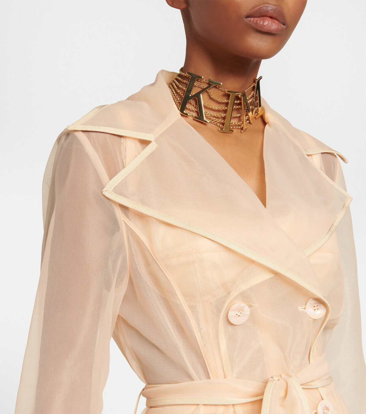 Dolce&Gabbana - x Kim marquisette trench coat Dolce & Gabbana