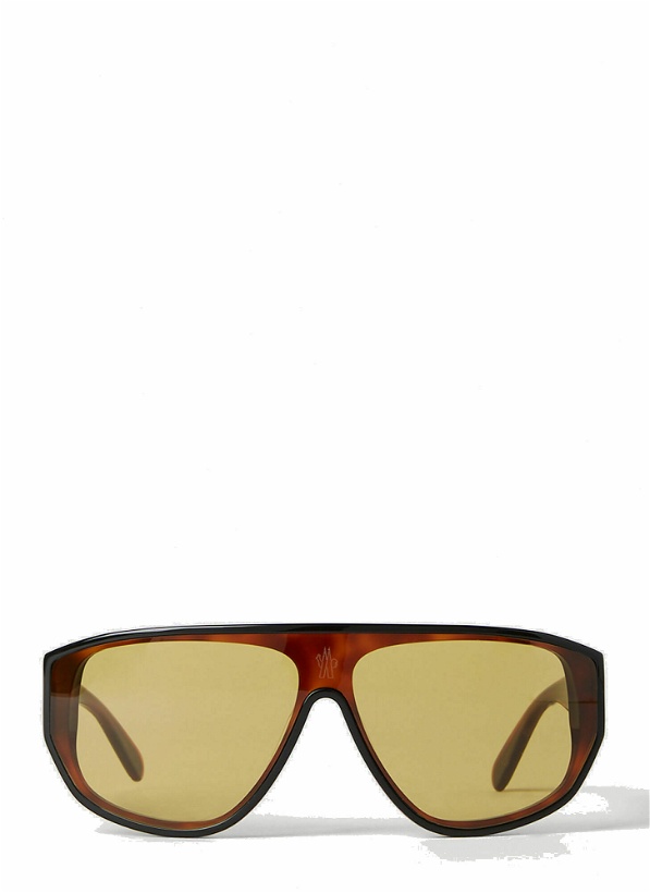Photo: Moncler - Tortoiseshell Aviator Sunglasses in Brown