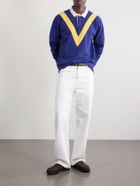 Drake's - Chevron Flame Cotton-Jersey Rugby Shirt - Blue