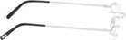 Cartier Silver Rimless Rectangle Glasses