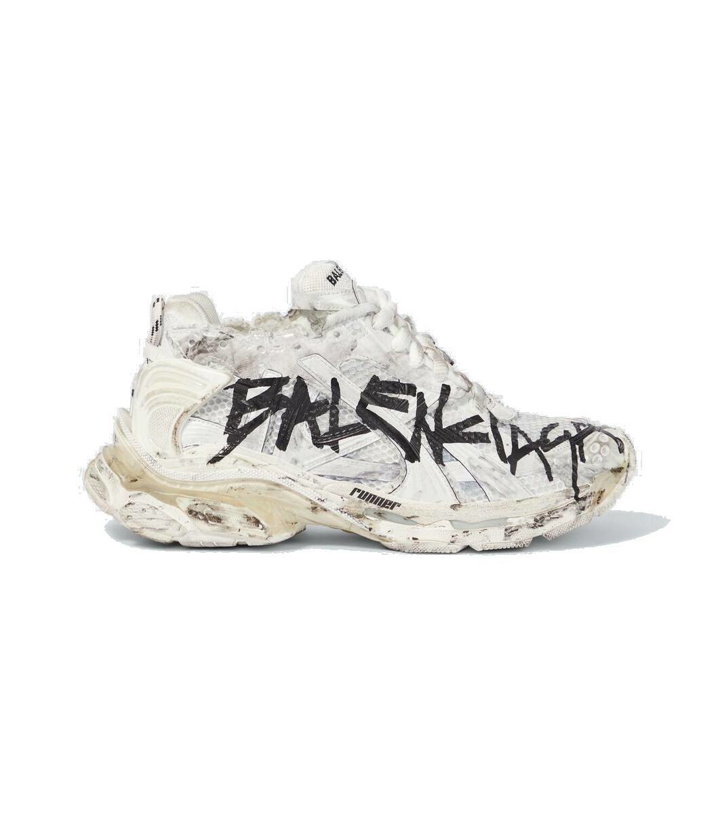 Photo: Balenciaga Runner Graffiti distressed sneakers