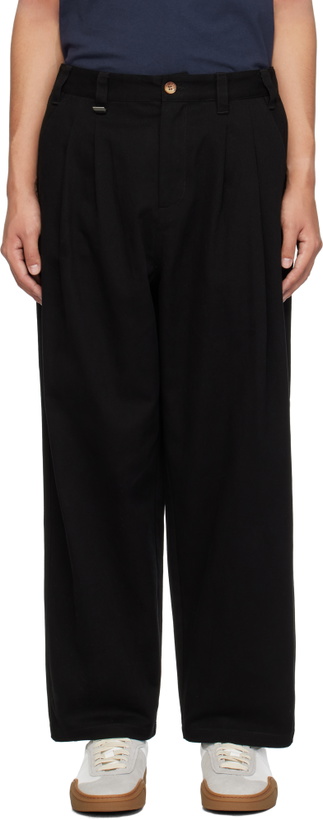 Photo: Metalwood Studio Black Elastic Waist Baggy Trousers