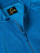 Needles - RC Logo-Embroidered Stripe-Trimmed Cotton-Blend Velour Track Jacket - Blue