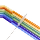 The Conran Shop Santorini Glass Straws - Set of 6 in Multi 