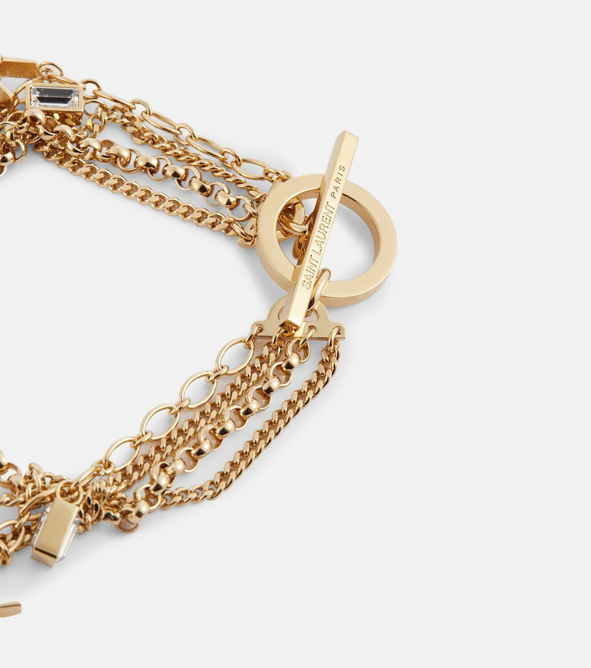 Saint Laurent Cassandre monogram charm bracelet Saint Laurent