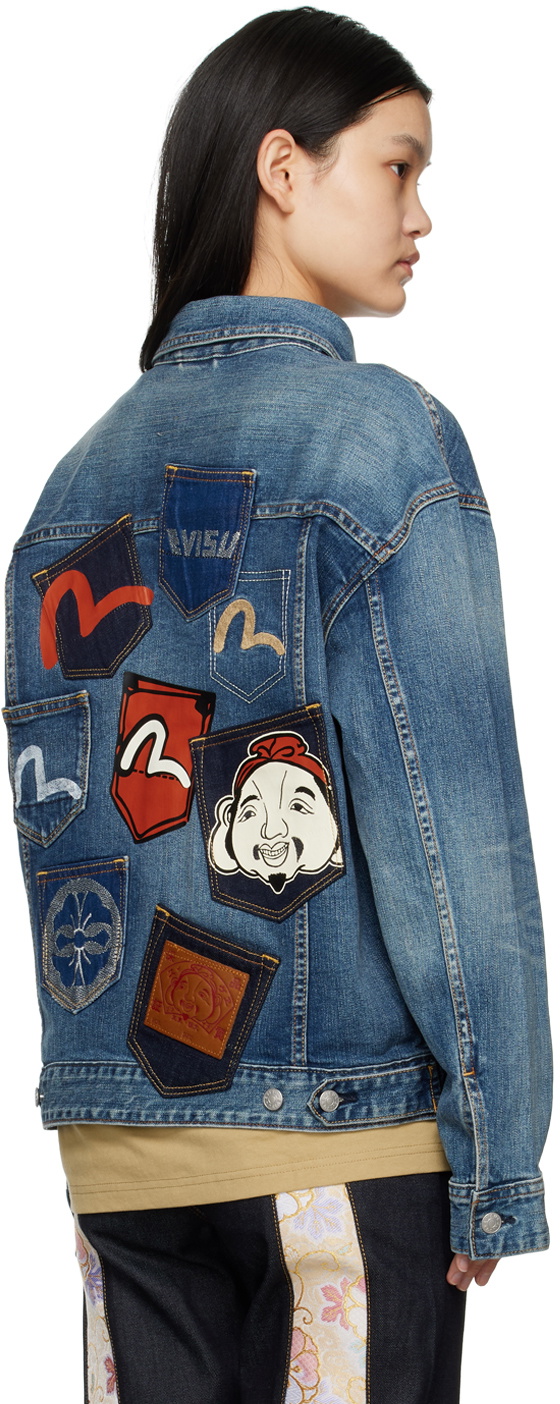 Evisu Blue Pocket Denim Jacket