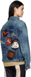 Evisu Blue Pocket Denim Jacket
