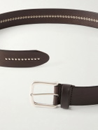 Anderson's - 3cm Stud-Embellished Leather Belt - Brown