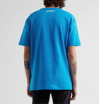 Ader Error - Oversized Logo-Appliquéd Printed Cotton-Blend Jersey T-Shirt - Blue