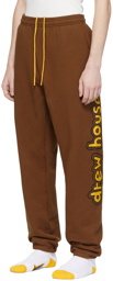 drew house SSENSE Exclusive Brown Cartoon Font Lounge Pants