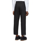 Dries Van Noten Black Linen Pen Trousers