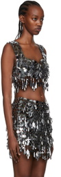 Paco Rabanne Silver Graphic Tank Top
