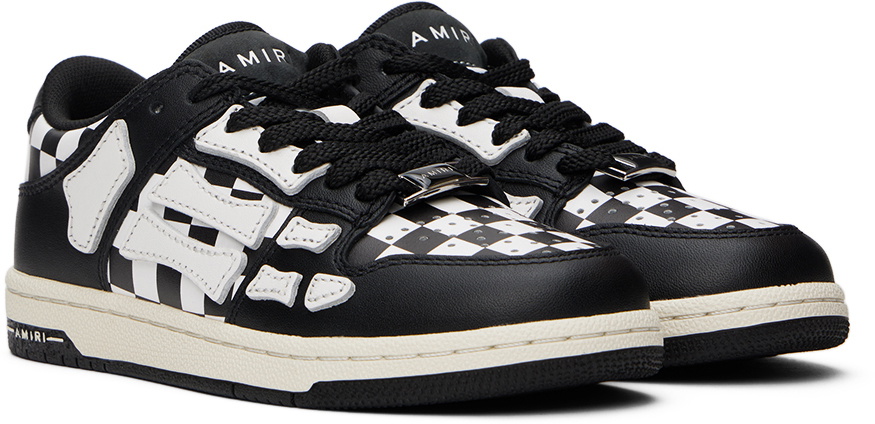 AMIRI Kids Black & White Checkered Skel Top Low Sneakers Amiri