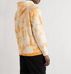 Champion - Logo-Embroidered Tie-Dyed Fleece-Back Cotton-Blend Jersey Hoodie - Orange