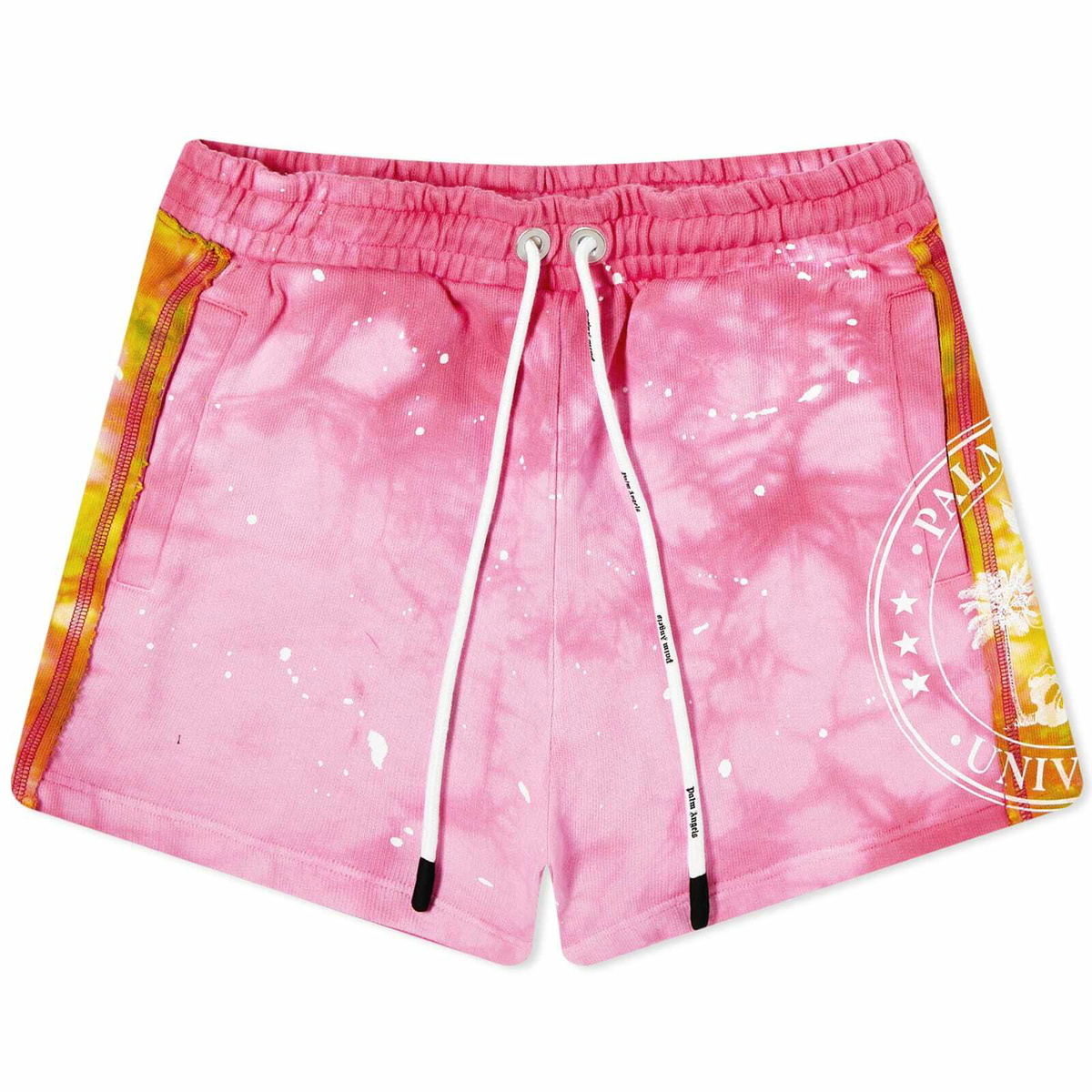 Palm Angels Women's Mix Tie Dye College Sweat Short in Fuchsia