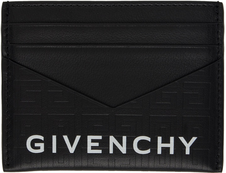 Photo: Givenchy Black G-Cut 4G Leather Card Holder