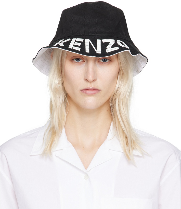 Photo: Kenzo Black & White Kenzo Paris Reversible Graphy Bucket Hat