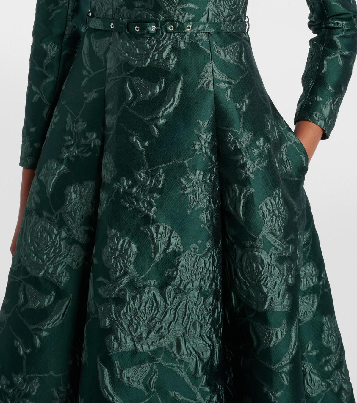 Emilia Wickstead Capucine floral cloqué midi dress