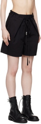 Ann Demeulemeester Black Jess Pleated Shorts