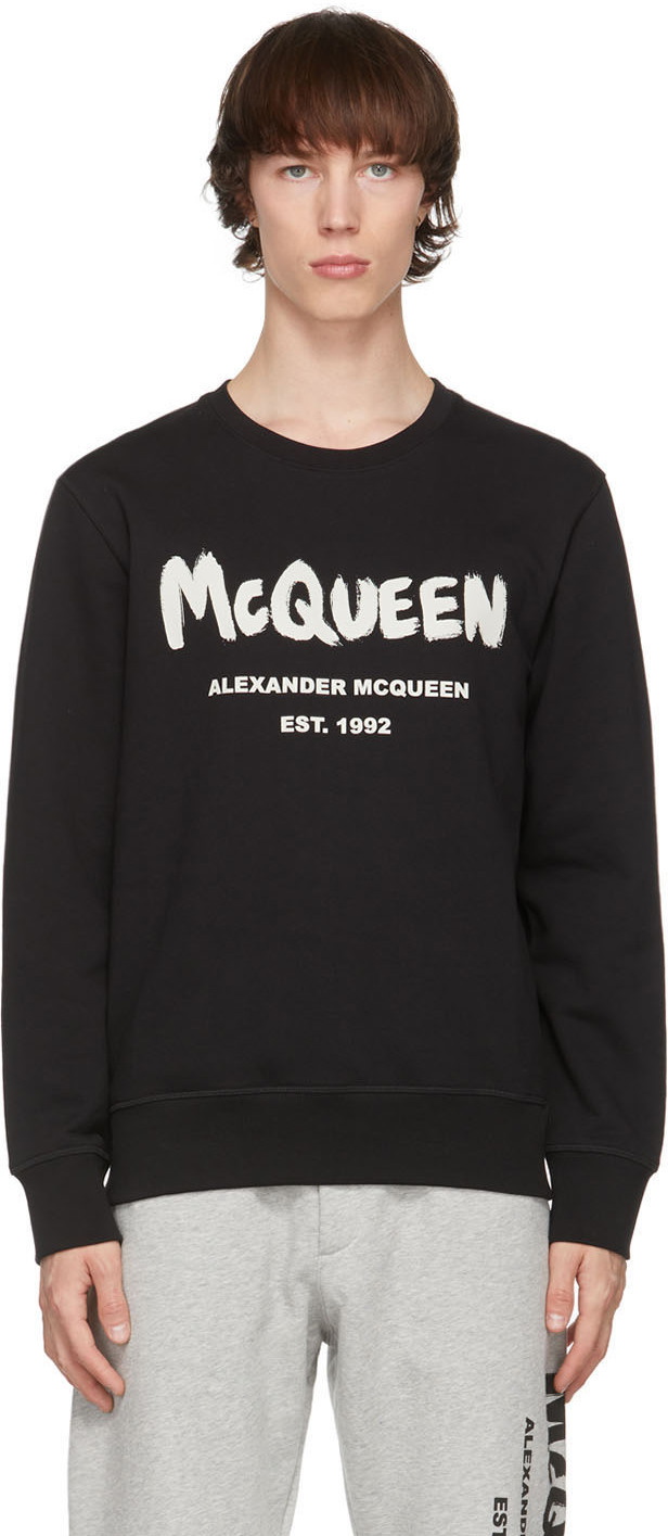 Embroidered McQueen Graffiti Sweatshirt