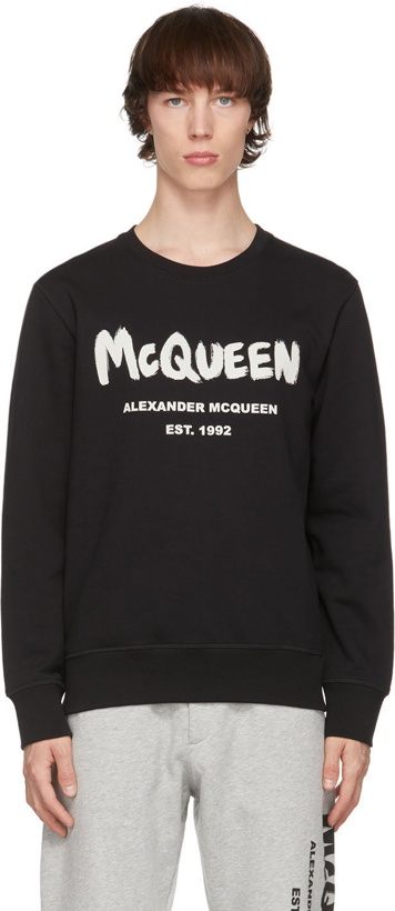 Photo: Alexander McQueen Black Graffiti Sweatshirt