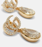 Gucci GG Marmont crystal-embellished drop earrings