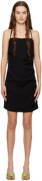 DRAE Black Criss-Crossing Minidress