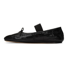 Marni Black Croc Ballerina Loafers