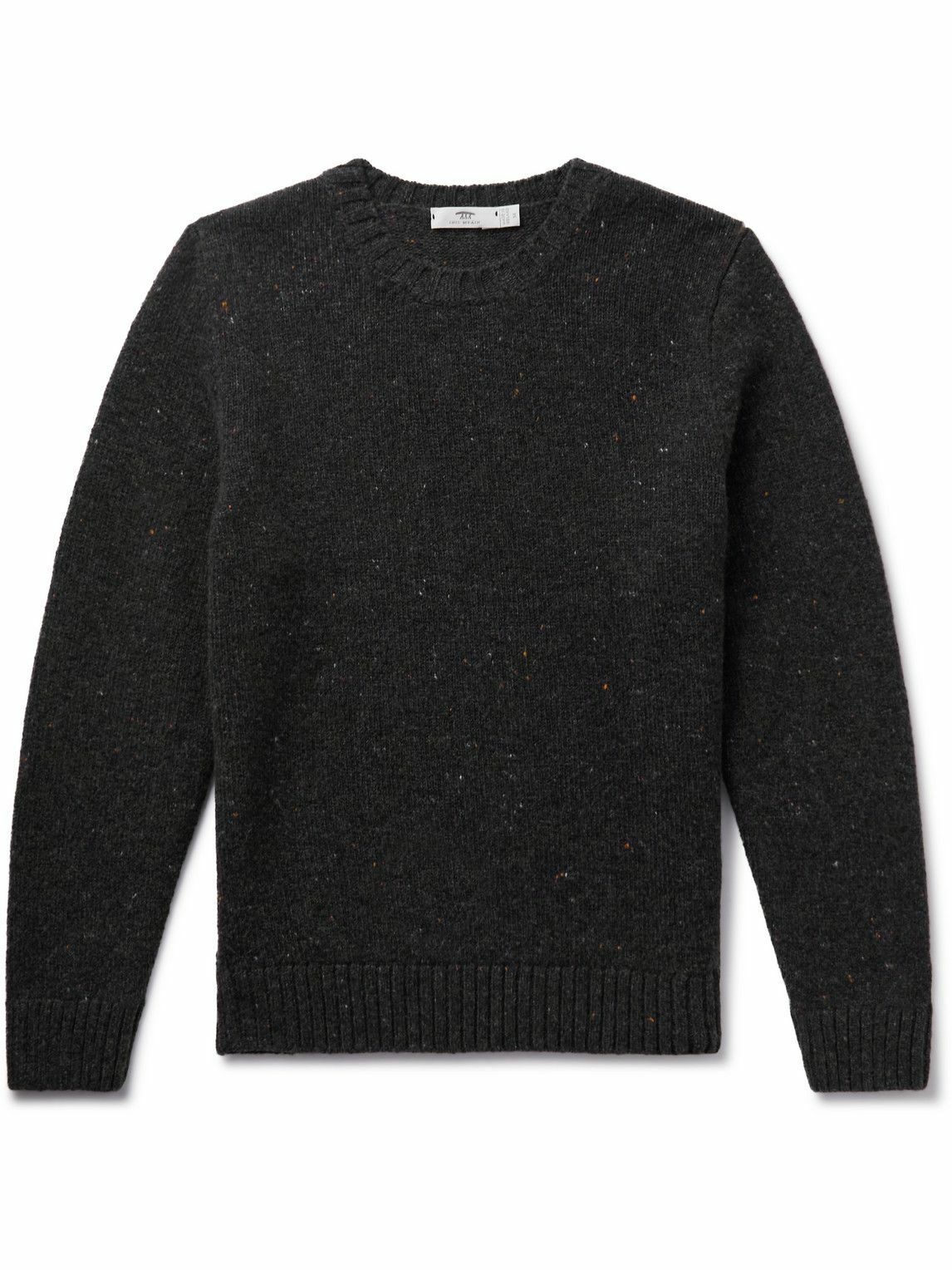 Photo: Inis Meáin - Donegal Merino Wool and Cashmere-Blend Sweater - Gray