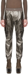 Rick Owens Gunmetal Mastodon Denim Cargo Pants