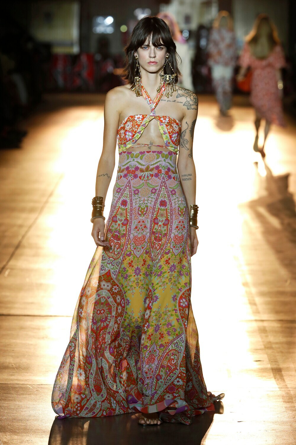Etro - Printed cutout maxi dress Etro