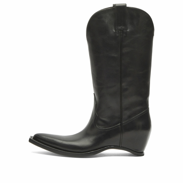 Photo: Maison Margiela Women's Heel-less Western High Boots in Black